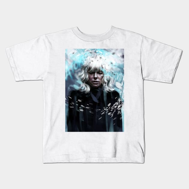 Atomic Blonde Kids T-Shirt by dmitryb1